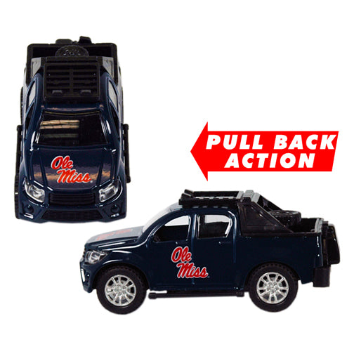 Ole Miss Rebels Team Trucks Pull Back Action Die Cast Collectible University Toy
