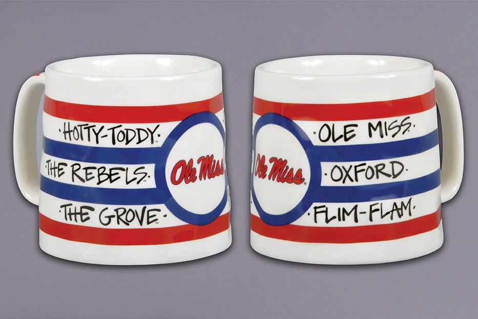 Ole Miss Rebels Team Logo Mug 16 Oz Ceramic Stripe Hotty Toddy The Grove Coffee