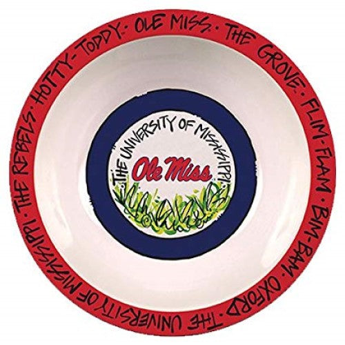 Ole Miss Rebels Melamine Bowl 12" Hotty Toddy The Grove Tailgating Magnolia Lane