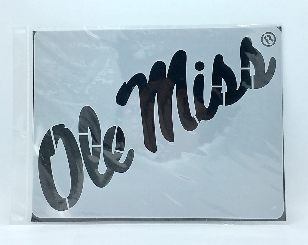 Ole Miss Rebels Script Mini Stencil Craft 14.5" X 11" Reusable Projects Ncaa College