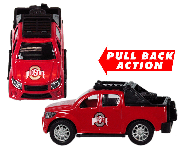 Ohio State Buckeyes Team Trucks Pull Back Action Die Cast Collectible University Toy