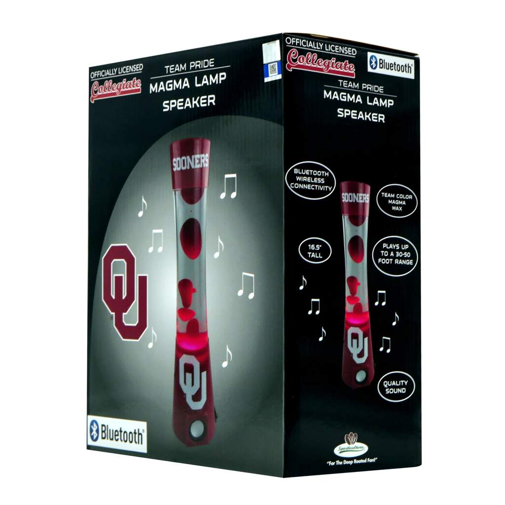 Oklahoma Sooners Magma Lamp Bluetooth Speaker Team Pride