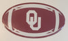 Oklahoma Sooners Car Truck Tag Oval Football License Plate Metal