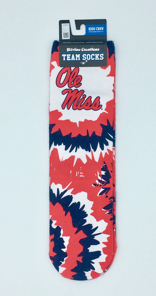 Ole Miss Rebels Team Socks New Sublimated Crew Ankle Ncaa Unisex Pick A Size College