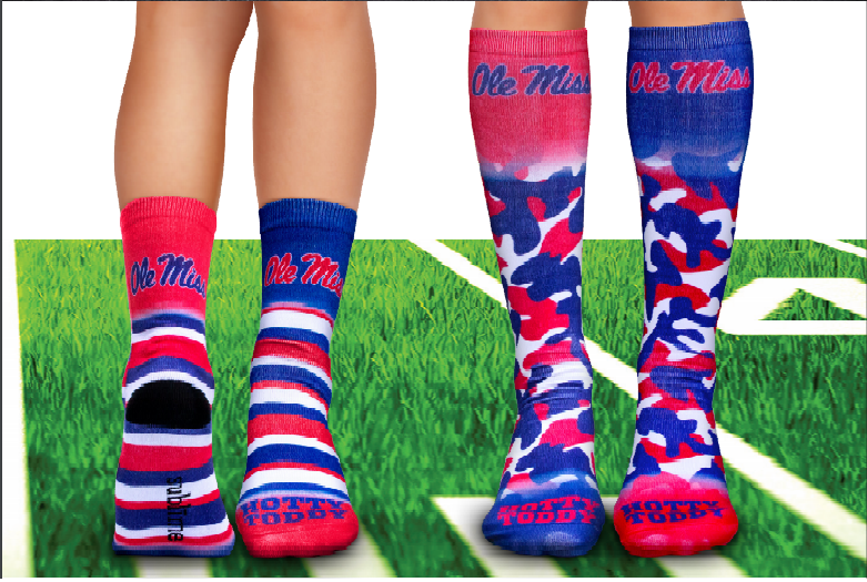 Ole Miss Rebels Team Socks New Sublimated Crew Ankle Ncaa Unisex Pick A Size College