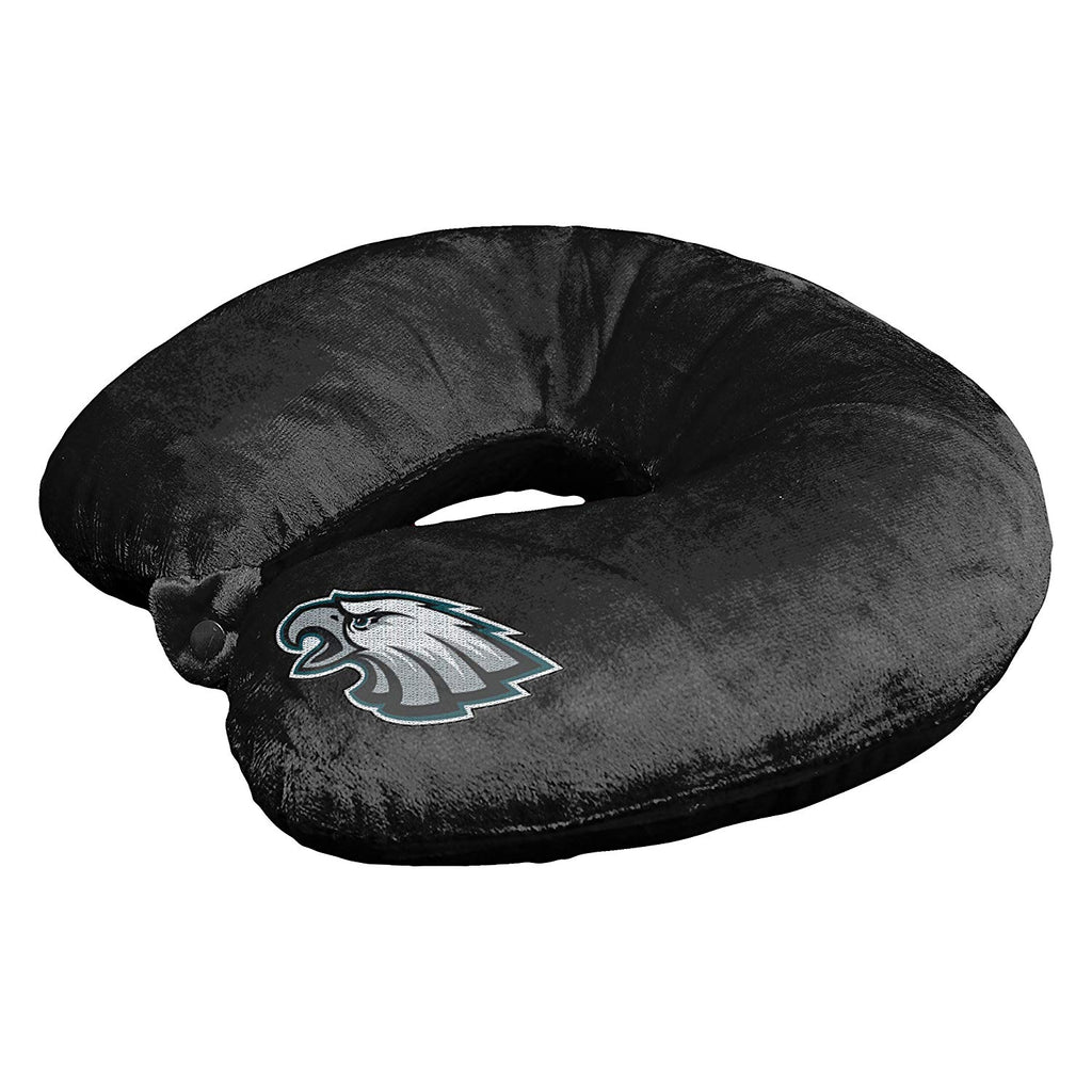Philadelphia Eagles Applique Travel Neck Pillow Team Logo Color Snap Closure Polyester