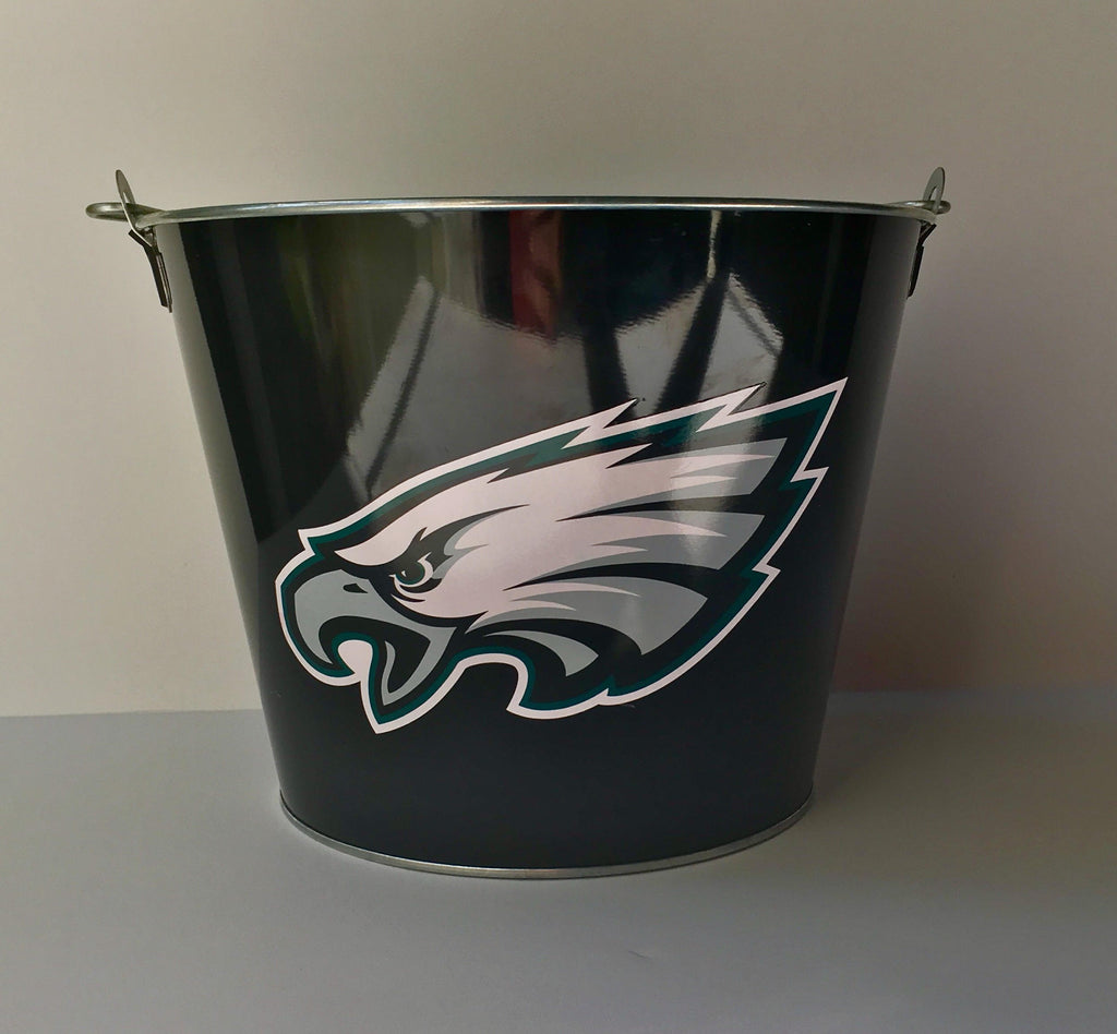 NFL Aluminum Bucket 5 QT Drink Party Pail Ice Metal  - Choose Your Team
