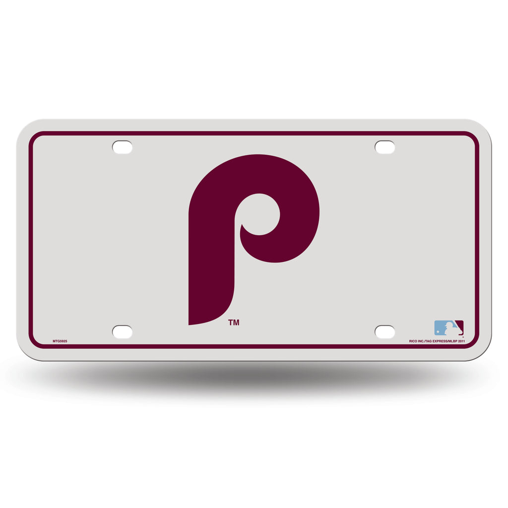 Philadelphia Phillies Retro P Logo Car Truck Tag License Plate Mlb Baseball Metal Sign