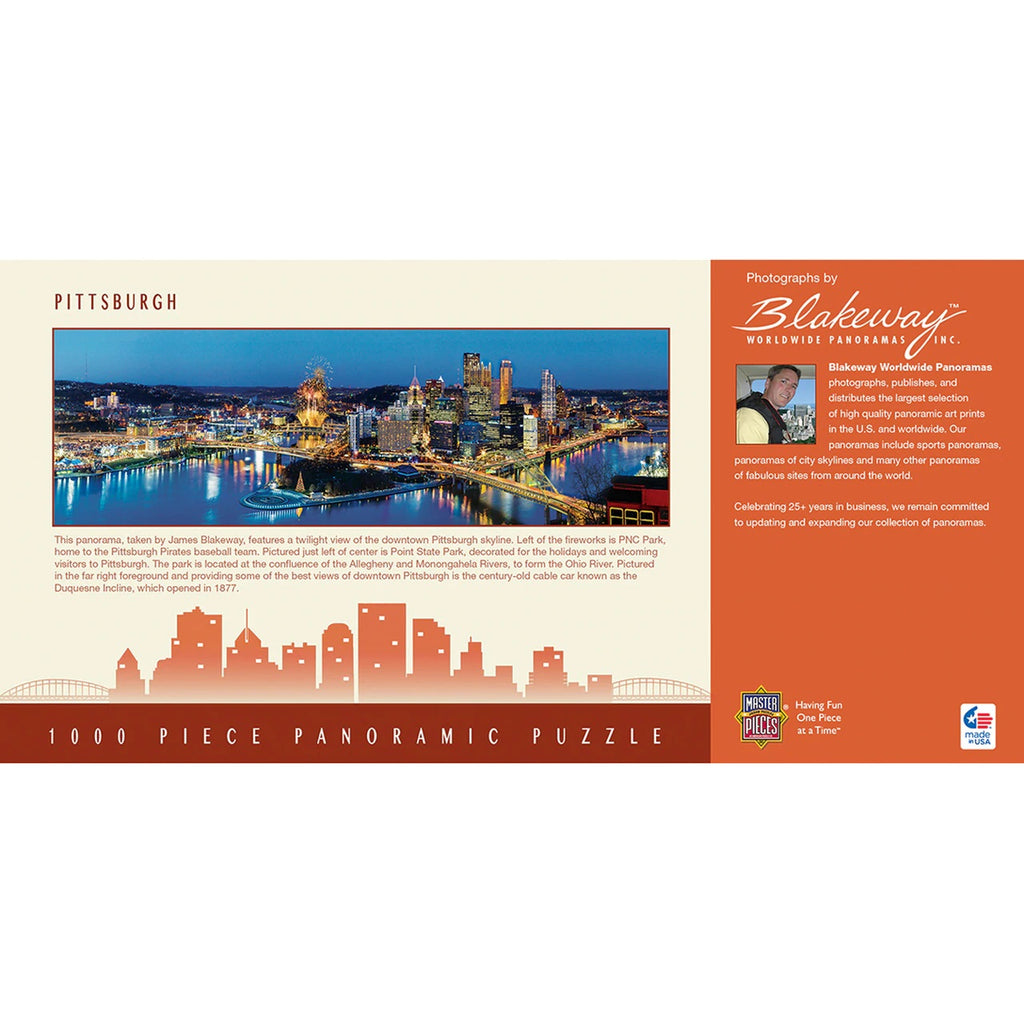 Pittsburgh Pennsylvania Panoramic Jigsaw Puzzle 1000 pc Skyline CityScapes