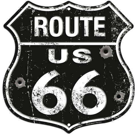 Us Route 66 New Mexico 12 X 12" Shield Metal Tin Embossed Historic Highway Sign