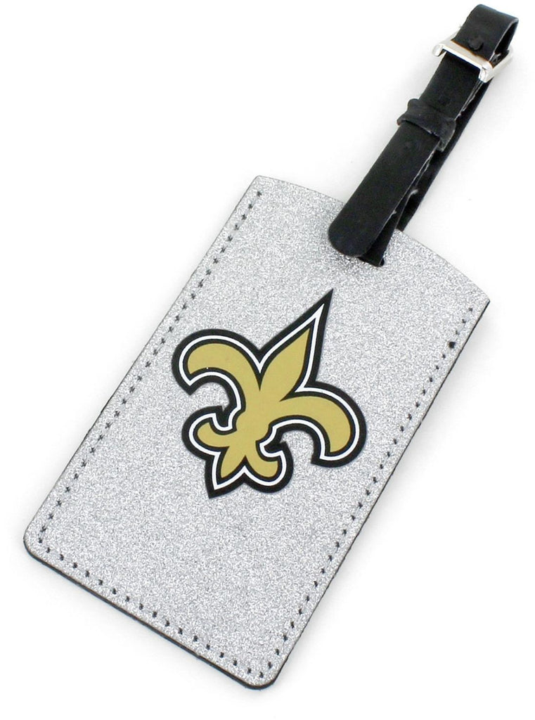 New Orleans Saints Sparkle Bag Tag Football Luggage Nfl Id Information Travel