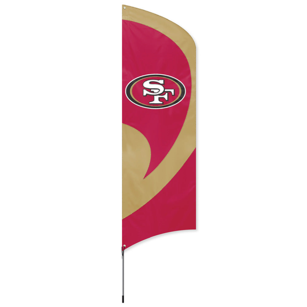 SAN FRANCISCO 49ERS 8.5 FOOT TALL TEAM FLAG 11.5' POLE SIGN BANNER NFL