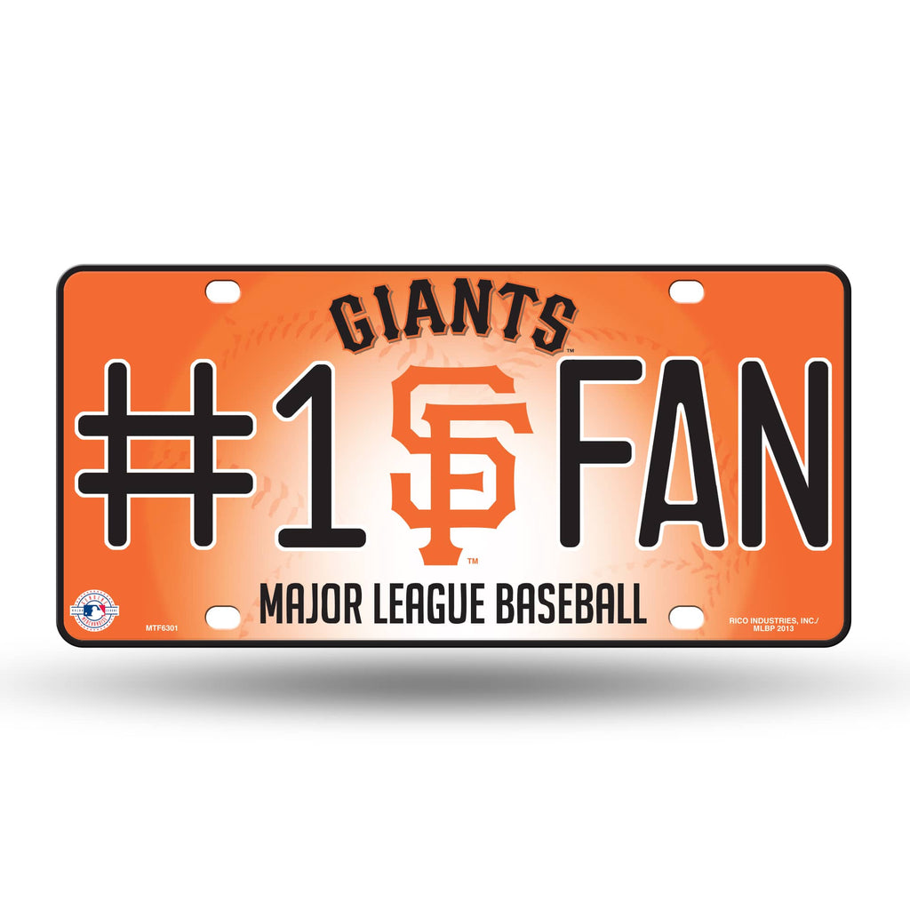 San Francisco Giants #1 Fan Car Truck Tag License Plate Mlb Baseball Metal Sign