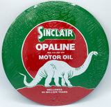 Sinclair Opaline Motor Oil Tin Metal Round Sign 12