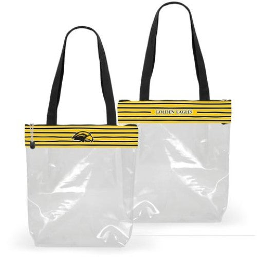 Southern Miss Golden Eagles Clear Zipper Stadium Tote Approved Purse Bag Ncaa Inside Pocket Mississippi