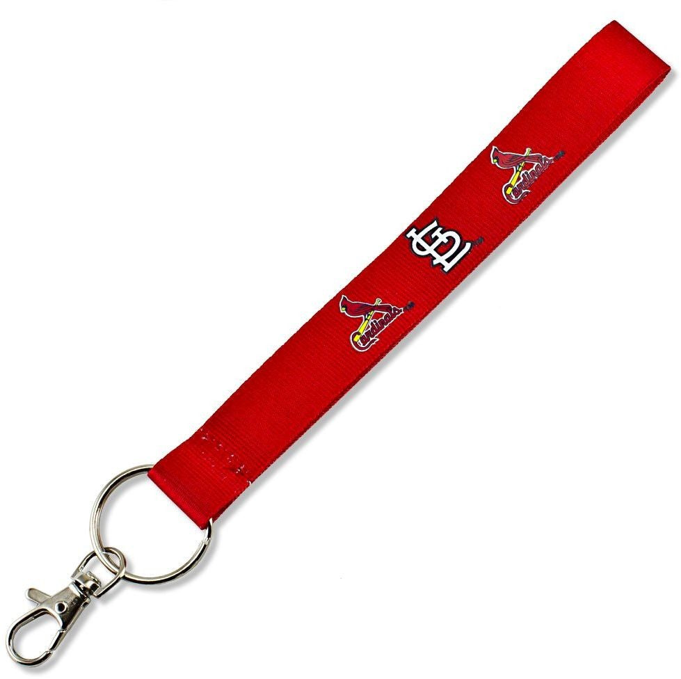 Aminco Wristlet Lanyard Keychain MLB Baseball 9 Key Ring Pick Your Team Souvenirs St. Louis Cardinals