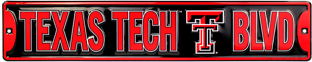 Texas Tech Blvd Street Sign