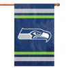 Seattle Seahawks House Flag Applique Embroidered 2 Sided Oversized