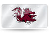 South Carolina Gamecocks Silver Mirror Car Tag Laser License Plate University