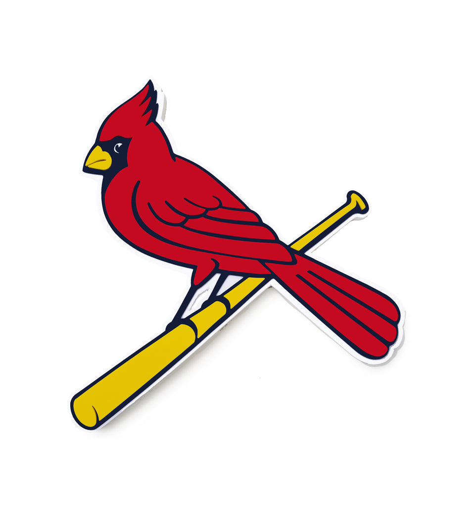 St. Louis Cardinals 3D Foam Wall Logo Round Sign Bird On Bat Fan Mancave Office Sports Mlb Room