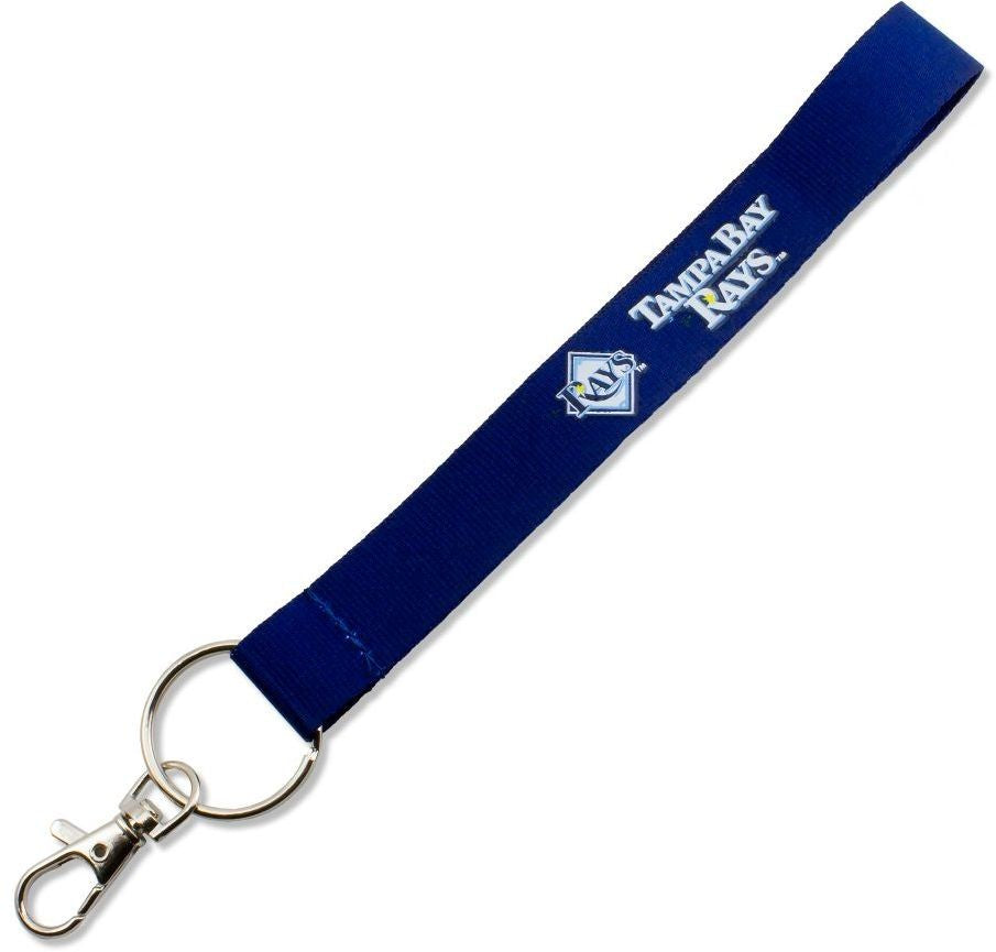 Aminco Wristlet Lanyard Keychain MLB Baseball 9 Key Ring Pick Your Team Souvenirs Tampa Bay Rays