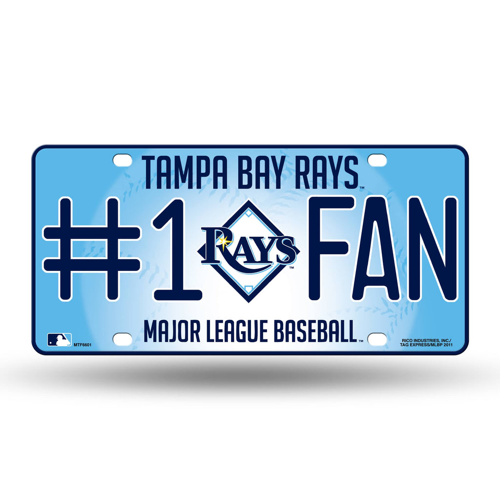 Tampa Bay Rays #1 Fan Car Truck Tag License Plate Mlb Baseball Metal Sign