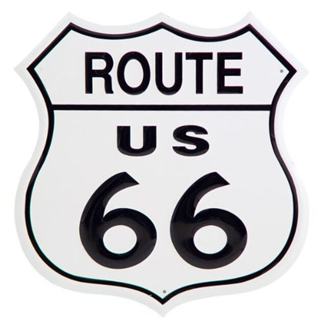 Us Route 66 Extra Large 24" Metal Shield Sign