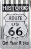 Route 66 Get Your Kicks Us Corrugated Tin Sign Historic