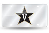 Vanderbilt Commodores Silver Laser Mirror Car Tag License Plate
