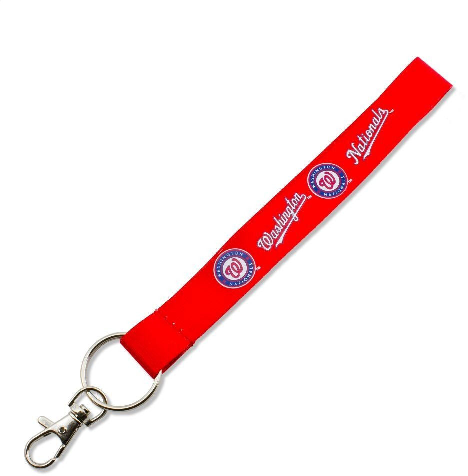 Aminco Wristlet Lanyard Keychain MLB Baseball 9 Key Ring Pick Your Team Souvenirs Washington Nationals