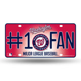 Washington Nationals #1 Fan Car Truck Tag License Plate Mlb Baseball Metal Sign