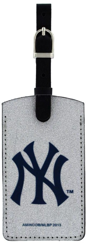 NEW YORK YANKEES SPARKLE BAG TAG BASEBALL LUGGAGE MLB ID INFORMATION TRAVEL