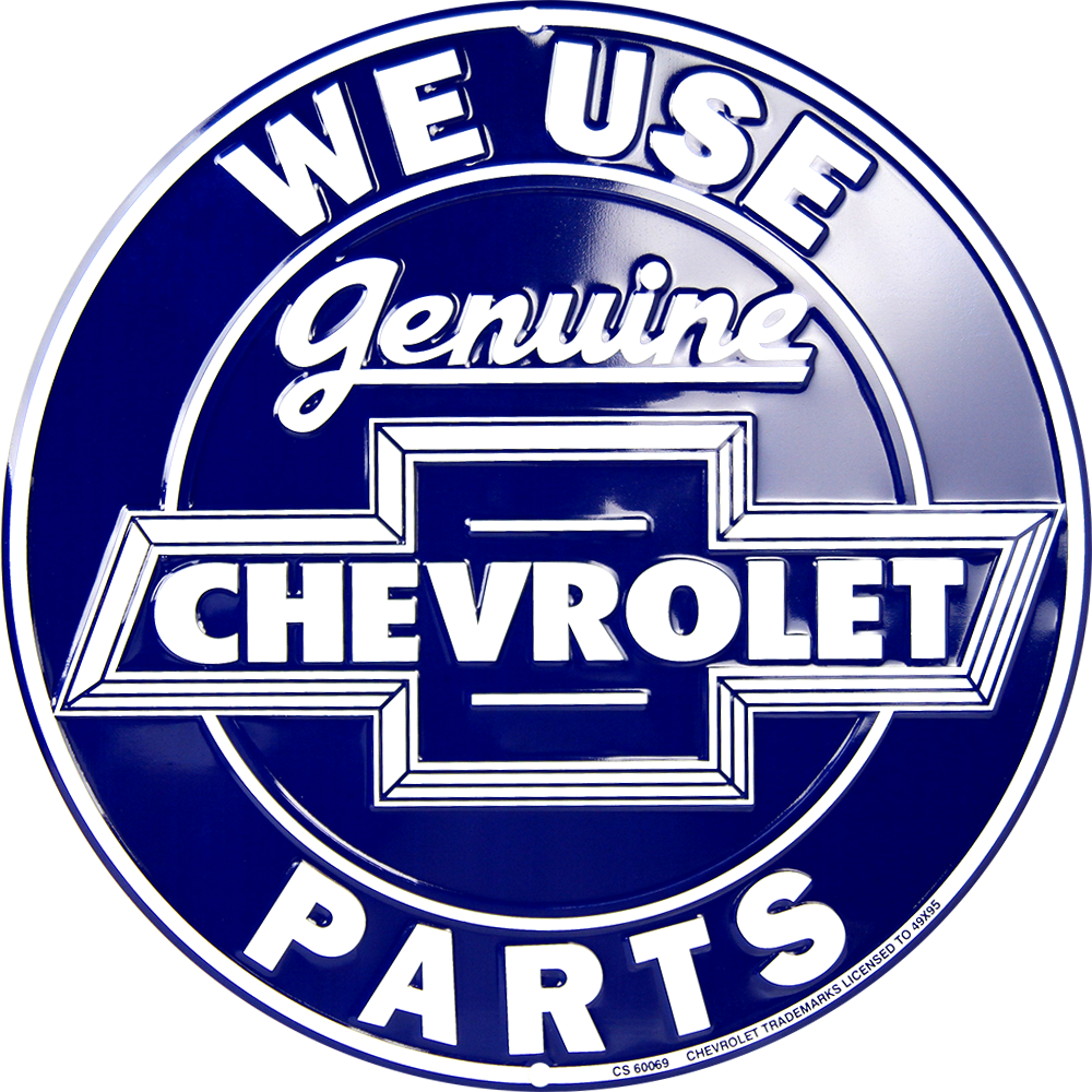 Chevrolet Genuine Parts 24" Round Sign Metal