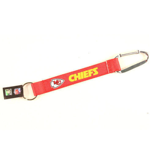 Kansas City Chiefs Lanyard Keychain Black Red