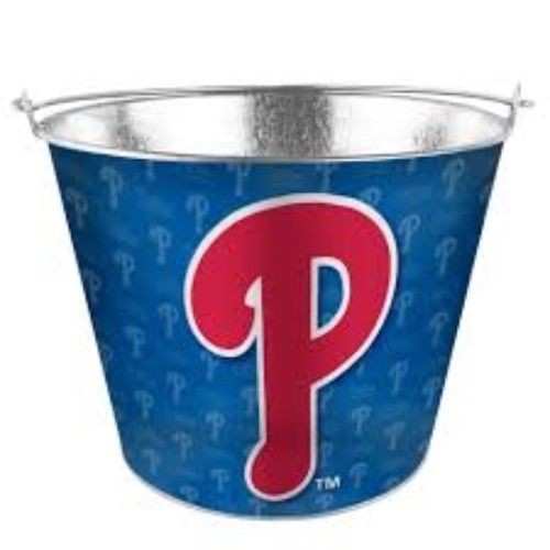 Mlb Aluminum Bucket 5 Qt Drink Party Ice Metal Pail - Choose Your Team