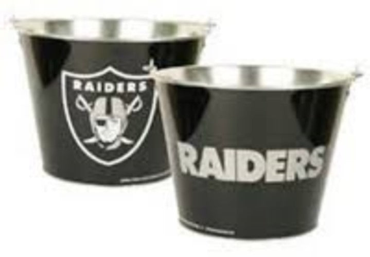 NFL Aluminum Bucket 5 QT Drink Party Pail Ice Metal  - Choose Your Team