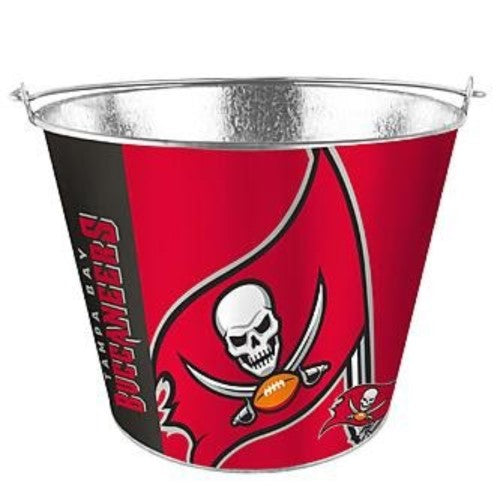 NFL Aluminum Bucket 5 QT Drink Party Pail Ice Metal  - Choose Your Team