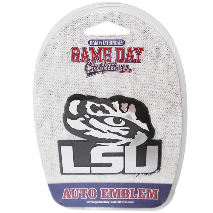 LSU TIGERS DECAL CAR EMBLEM CHROME