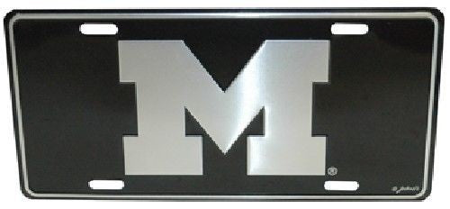 MICHIGAN WOLVERINES ELITE CAR TRUCK TAG LICENSE PLATE BLACK SIGN M UNIVERSITY