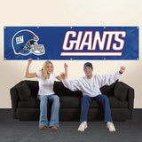 New York Giants 8' X 2' Banner 8 Foot Heavyweight Football  Nylon Sign Grommets