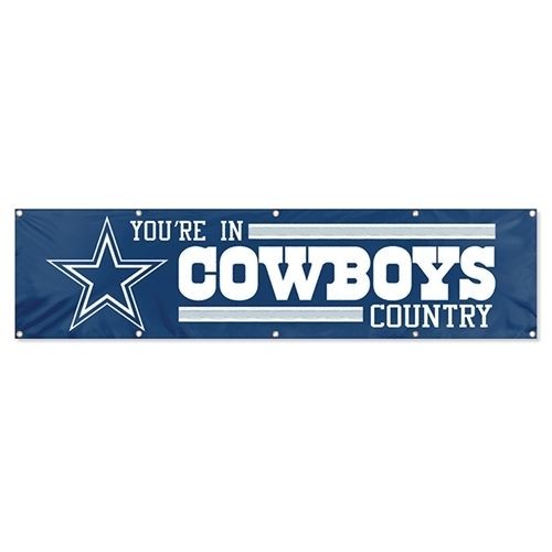 DALLAS YOU'RE IN COWBOYS COUNTRY 8' X 2' BANNER 8 FOOT HEAVYWEIGHT NYLON SIGN