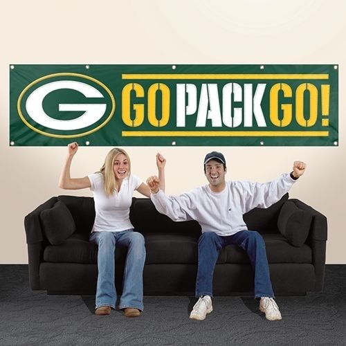 GREEN BAY PACKERS 8' X 2' BANNER 8 FOOT HEAVYWEIGHT NYLON SIGN GO PACK GO NFL
