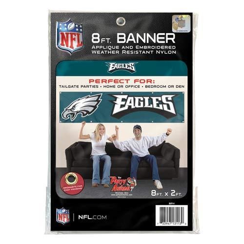 PHILADELPHIA EAGLES 8' X 2' BANNER 8 FOOT HEAVYWEIGHT NYLON SIGN GROMMETS FLAG