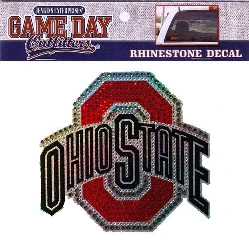 OHIO STATE BUCKEYES RHINESTONE BLING WINDOW DECAL STICKER UNIVERSITY CAR TRUCK