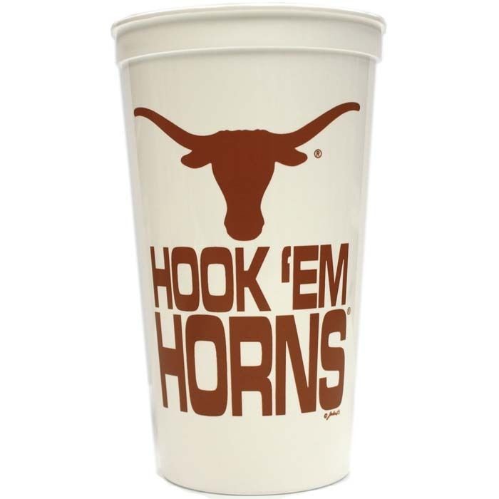 Texas Longhorns Stadium Type Cups 32Oz Set Of 4 Brand New Hook 'Em Horns Plastic