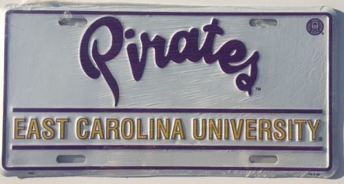 East Carolina University Car Truck Tag License Plate 6" X 12" Pirates Ncaa