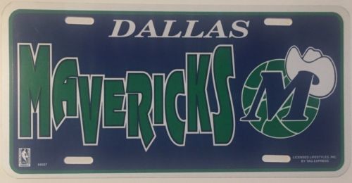 Dallas Mavericks Car Truck Tag License Plate 6" X12" Basketball Sign Plastic Nba