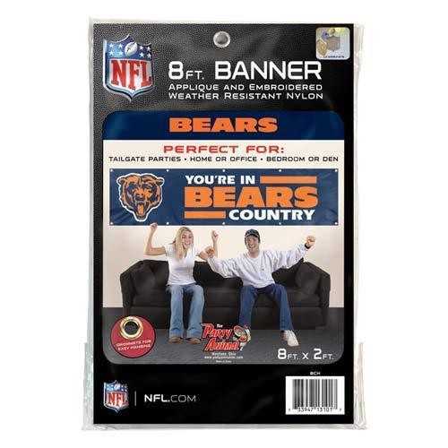 Chicago Bears You'Re In Bears Country 8' X 2' Banner 8 Foot Heavyweight Sign