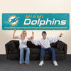 Miami Dolphins 8' X 2' Banner 8 Foot Heavyweight Nylon Sign Grommets Flag Nfl