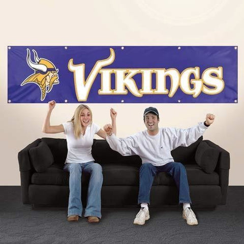 Minnesota Vikings House Flag Applique Embroidered 2 Sided Oversized